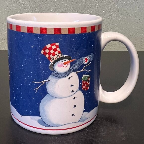 Trio of Vintage Sakura WINTER BUDDIES Stoneware Mugs w/ Art by Sandi Gore  Evans - Picture 2 of 8